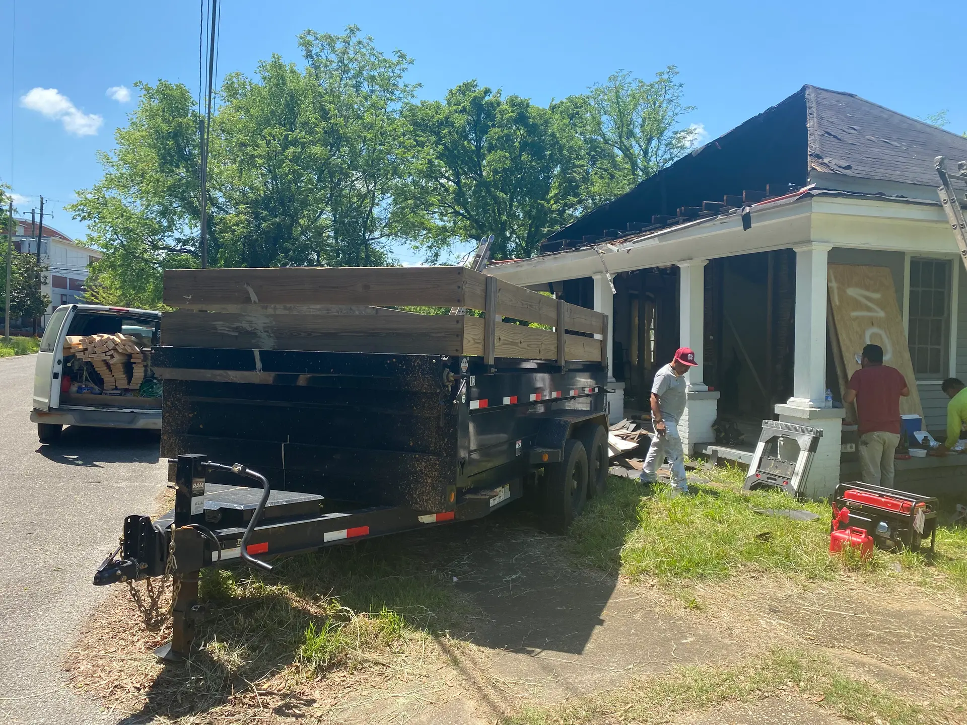 Junk removal and debris haul-off from a property renovation in Montgomery, AL